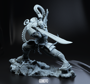 dex Samuro lama maestro arte giocattolo collezione mini warcraft eroi tempesta orco blademaster mondo 3d print model - Mito3D