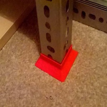 dexion shelving feet & shims home organization table foot printer stand fot shelf angle steel 3d print model - Mito3D