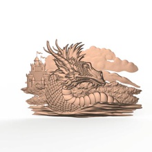 dfragon cnc de cabezal castillo arte 3d print model - Mito3D