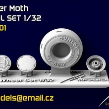 dh 82a tiger moth wheel set - silver wings 3d model art kit aircraft plane modeling curtiss hasegawa dehavilland 3d print model - Mito3D
