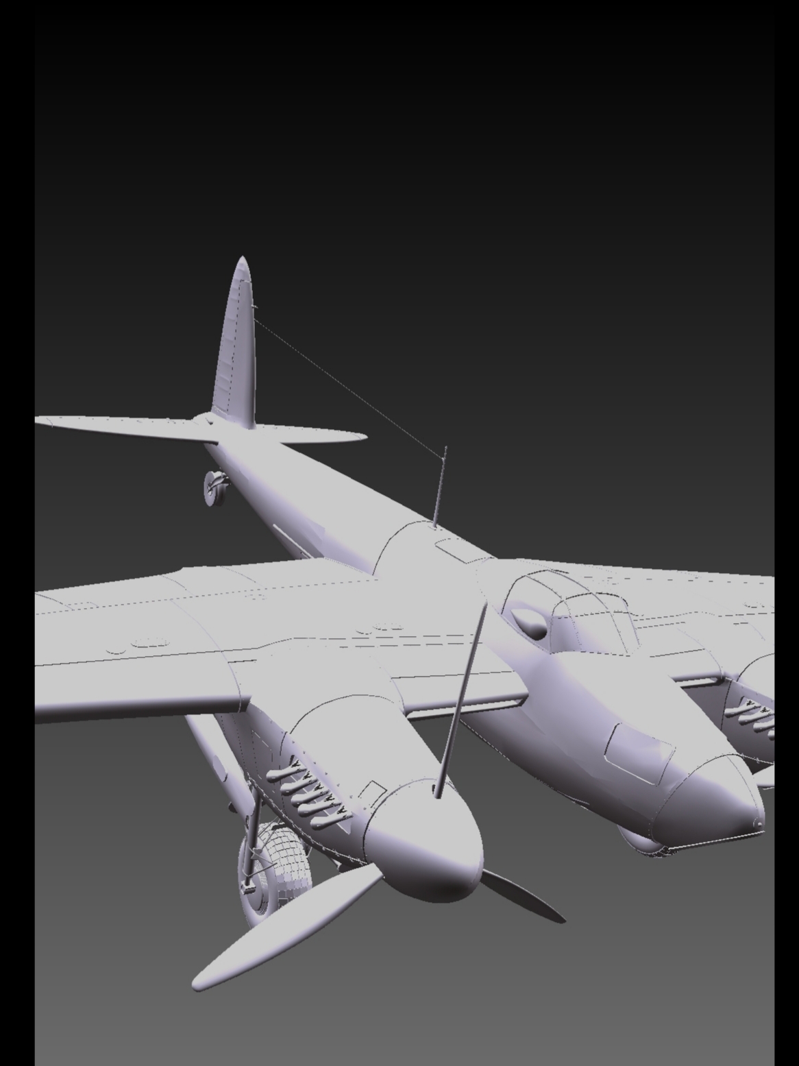 dh 98 de havilland mosquito modeling wwii model airplanes 3D print model - Mito3D