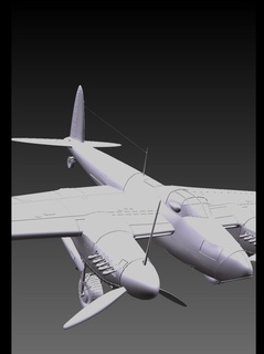 dh 98 Havilland zanzara modellazione durante seconda guerra mondiale modello aeroplani 3d print model - Mito3D