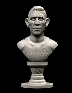 di maria busto art angel dimaria benfica qatar world america cup soccer bust fideo selected argentina 3d print model - Mito3D