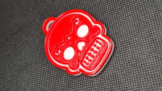 dia de los muertos keychain 14 key diadelosmuertos sugar skull art jewellery 3d print model - Mito3D