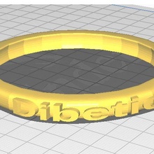 diabetic braeclet jewelry bracelet 3d print model - Mito3D