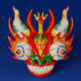 diabolique masque diablo carnaval Bolivie Pérou Chili Danse traditionnel folklore 3d print model - Mito3D