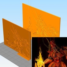 Şeytan 1 taş ocağı 200mm 260mm Sanat kar fırtınası lito resimler diablo2 diablo3 diablo4 kafatası kötü oyun pcgame 3d print model - Mito3D