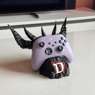 diablo 4 universal controller stand xbox ps5 nintendo switch dock holder ps playstation lilith dark fantasy 3d print model - Mito3D