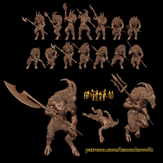 diablo ii - goatmen clans beast beastman demon baphomet devil 3d print model - Mito3D