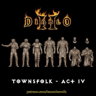 diablo ii npcs - act iv character knight magician battlemage general commander lieutenant 3d print model - Mito3D