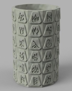 diablo ii runes pen pencil rune desk organizer holder devil 2 3d print model - Mito3D