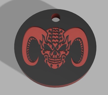 Diablo Schlüssel Ring Teufel Dämon 3d print model - Mito3D