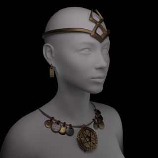 diablo sorcerer jewelry crown cosplay 3d print model - Mito3D