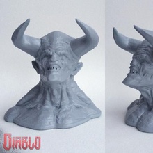 diablo gerade die Hölle Kunst 3d print model - Mito3D
