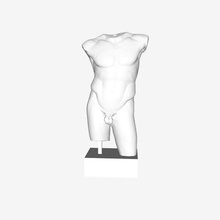 diadumenos male torso louvre paris art le muse du museum france 3d print model - Mito3D
