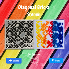 diagonal brick pattern 3d print model - Mito3D
