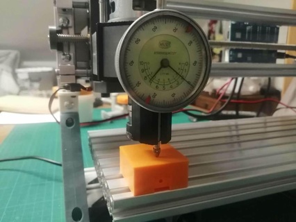 dial gauge holder calibrate cnc 3018 cnc3018 engraver diy 3d print model - Mito3D