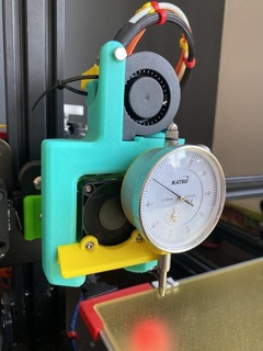 dial gauge indicator fan mount led petsfang holder light v2 3d printer parts 3d print model - Mito3D