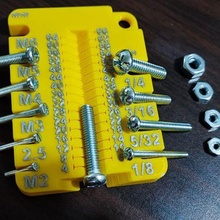diameter screws - screw diameter gauge metric inches 3d print model - Mito3D