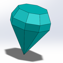 diamante joyería joya Arte Roca 3d print model - Mito3D