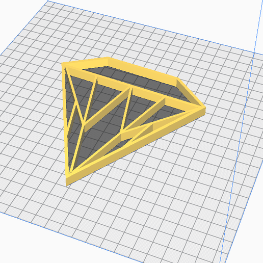 diamant décoration 3D print model - Mito3D