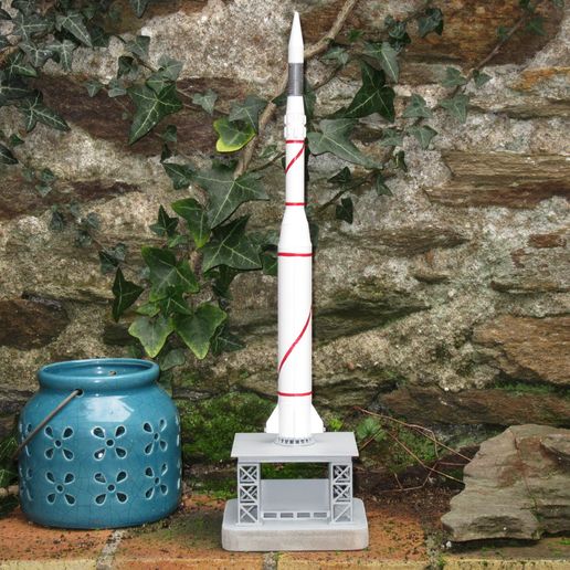 diamond rocket satellite space france asterix 3D print model - Mito3D