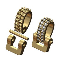 diamant caution lien 4mm chaîne Taille 3d impression modèle bijoux pendentif Collier charme bracelet imprimable Matériel 3d print model - Mito3D