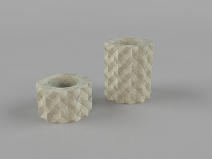 diamond candle holder candle holder  3d print model - Mito3D