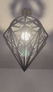 Diamant Leuchter Lampe e27 Dekor Design Licht Blitz Birne LED Kunst 3d print model - Mito3D