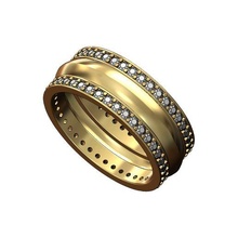diamante conico motivo squillare dimensioni 6 7 8 3d Stampa modello gioielleria oro stampabile moda argento nozze 3d print model - Mito3D