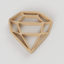diamond cookie cutter crystal rock 3d print model - Mito3D