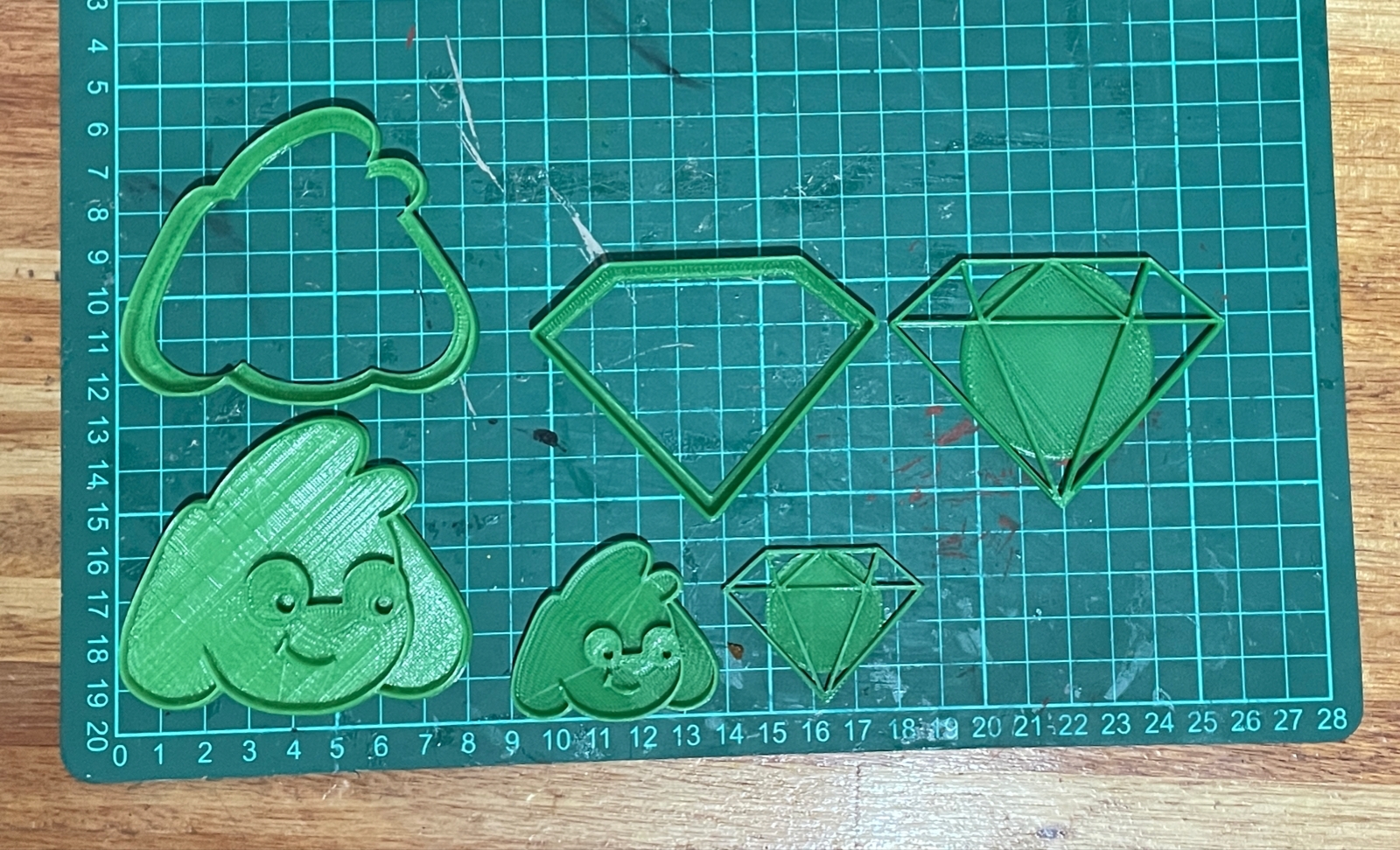 diamond cookie cutter cutting 3D print model - Mito3D