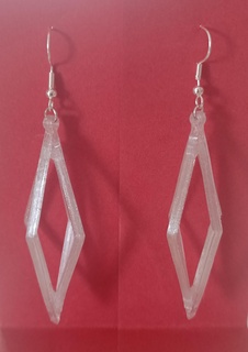 diamond designer earrings Jewelry jewel beautiful timeless 3d print model - Mito3D