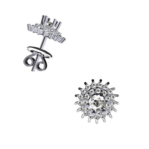 diamond earring jewelry model free jewerly diamonds earrings 3D print model - Mito3D