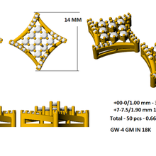 Diamant Ohrringe Schmuck 3d print model - Mito3D