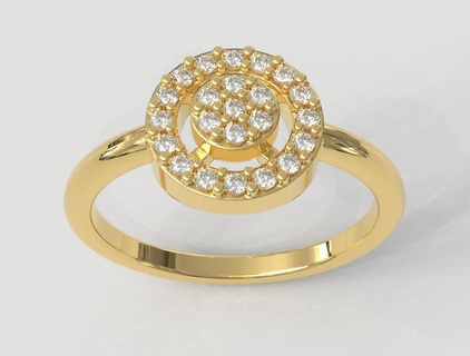 diamant engagement bague bijoux anneaux or paulorani mode classique moderne argent ovale gemme 3d print model - Mito3D