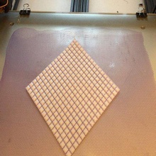 diamond fabric fashion shape print pattern mesh grid flexible 3d print model - Mito3D