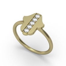 diamante mão Fatima banda tamanhos 6 7 8 3d impressão modelo joalheria anel imprimível ouro prata jóias marroquino Beldi khmissa khamsa hamssa 3d print model - Mito3D