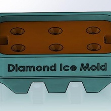 diamond ice maker dim mold kitchen 3d print model - Mito3D