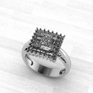 diamante joalheria anel 3d print model - Mito3D
