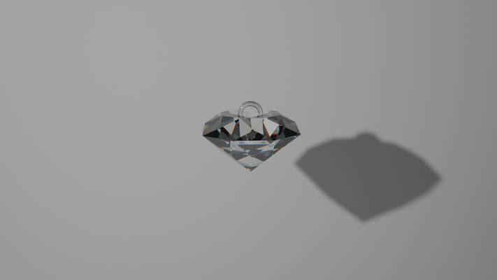 diamond keychain charm accessories 3d print model - Mito3D