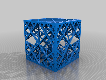 diamante reticolo cubo 3d stampa dfam geometria struttura capriata matematica arte 3d print model - Mito3D
