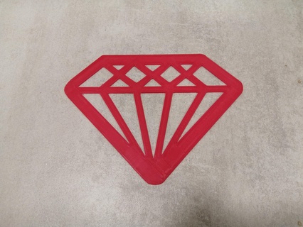 diamante logotipo carro tapetes interior lava jato tapete 3d print model - Mito3D