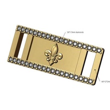 elmas lys çiçek bilezik etiket 3d Yazdır model takı hanedan Fleur lis Kraliyet zambak yazdırılabilir mücevher gümüş tıknaz bling altın 3d print model - Mito3D