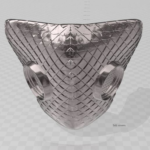 Diamant Maske Kunst covid 3D print model - Mito3D