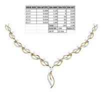 diamond neckless jewelry neck less gold daimond 3d print model - Mito3D