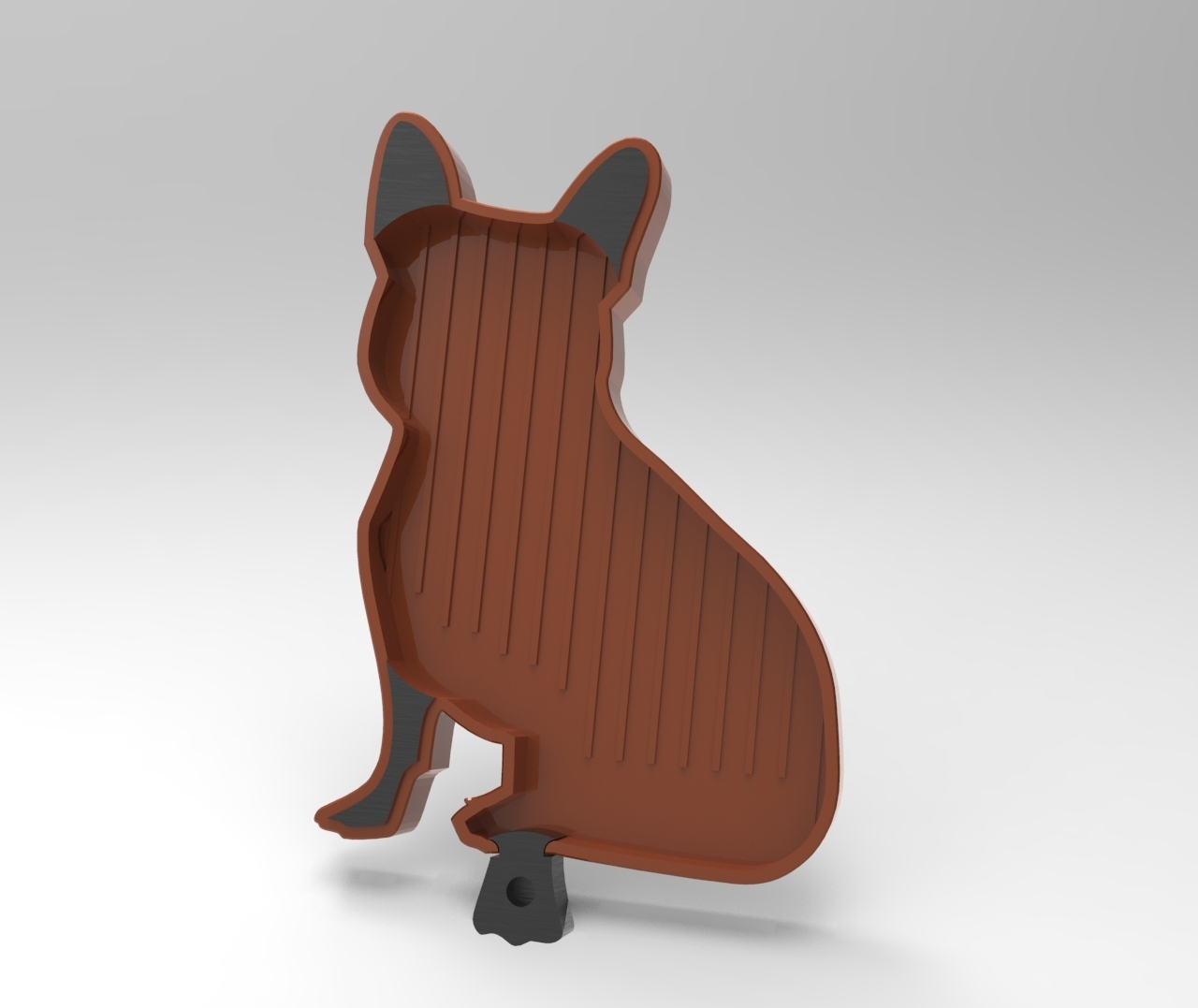 diamante pintura bandeja perro buldog francés animal Arte 3D print model - Mito3D