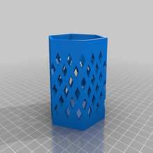 diamond pattern tinkercad home eunny madewithtinkercad pencil cup holder household 3d print model - Mito3D