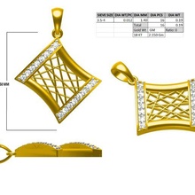 diamant pendentif 3d print model - Mito3D