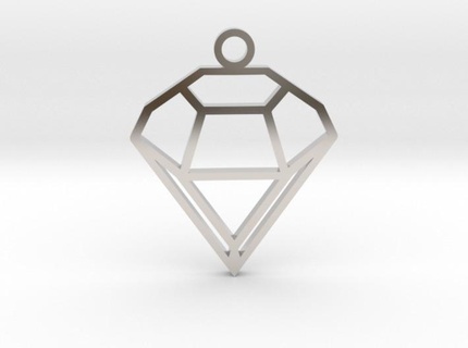 diamante pingente pendente 3d print model - Mito3D